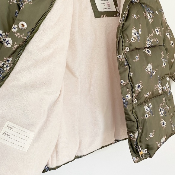 Zara Baby Green Floral Puffer - Picture 7 of 10